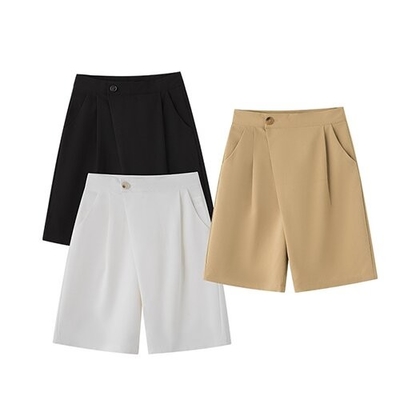 Summer New Polyester Five Point Pants Straight Panties Casual