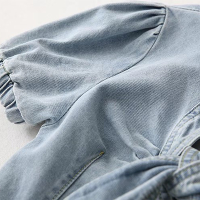 Butterfly Band Elastic Slim Fit Denim Dress Fashion Street Custom Denim Clothing