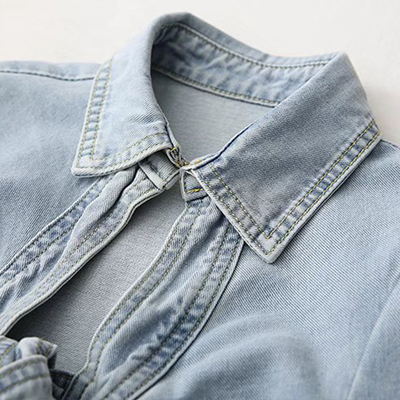 Butterfly Band Elastic Slim Fit Denim Dress Fashion Street Custom Denim Clothing