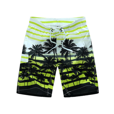 Plus Size Knitted Beach Surf Shorts Hawaiian Style Male Swimming Wear