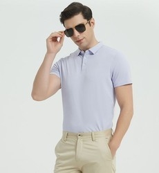 Polyester Mens Summer Workwear Logo Golf Polo Shirts Ice Polo Business Casual Shirt