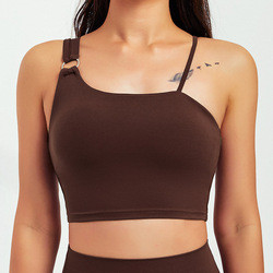 European American Spring Sexy Back Sports Bra Nylon Spandex Nude Workout Clothes